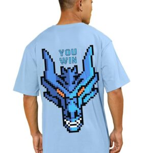 Pure Cotton Oversized Baggy Fit Drop Shoulder Stylish and Latest Graphic Printed Round Neck Half Sleeves T-Shirt for Men