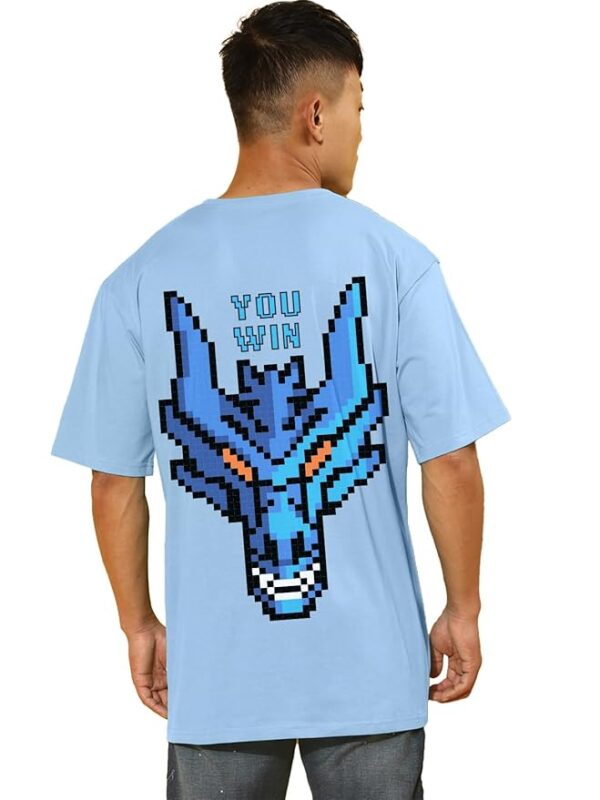 Pure Cotton Oversized Baggy Fit Drop Shoulder Stylish and Latest Graphic Printed Round Neck Half Sleeves T-Shirt for Men