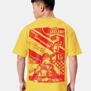 Round Neck Charles Leclarc Yellow Oversized-T shirts