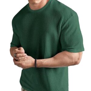 Mens Solid Unique Design Oversized Tshirt for Men - Round Neck Loose Fit Drop Shoulder Mens T-Shirt