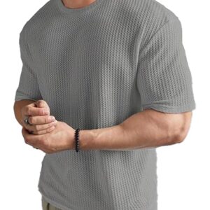 Mens Solid Unique Design Oversized Tshirt for Men - Round Neck Loose Fit Drop Shoulder Mens T-Shirt