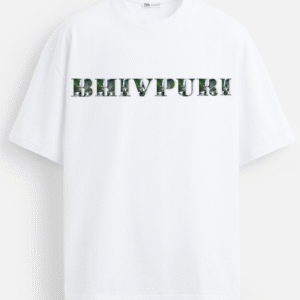 Bhivpuri Logo Printed Oversized T shirt Round Neck