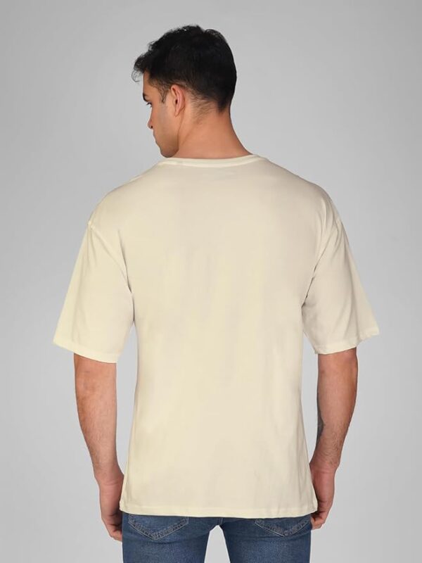 Round Neck Carlos Sainz Off White Oversized T-Shirt - Image 3