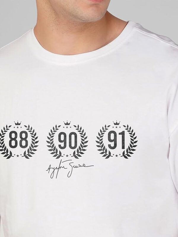 Round Neck White Oversized T-Shirt - Image 4