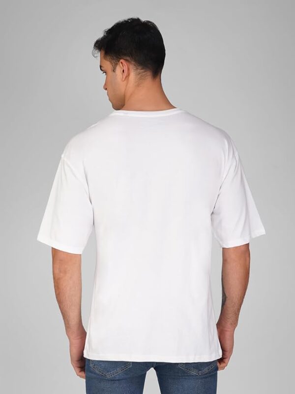 Round Neck Charles Leclarc White Oversized-T shirts - Image 4