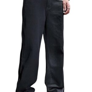 Men's Solid Regular Fit Mid Distressed Fashionable Trendy Denim Jeans