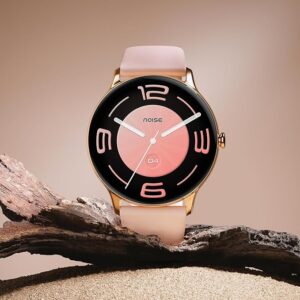 noise twist go smartwatch – 1.39" round display, bt calling, metal build, 100+ sports modes & watch faces (rose pink)