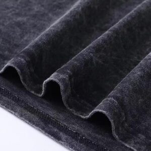 100% cotton oversized black t shirt – unisex drop shoulder, dye washed street style (pack of 1)