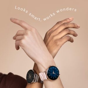 noise twist go smartwatch – 1.39" round display, bt calling, metal build, 100+ sports modes & watch faces (rose pink)