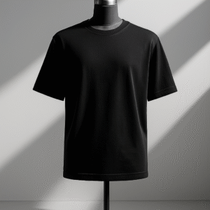 oversized black t shirt – classic round neck ultra soft cotton