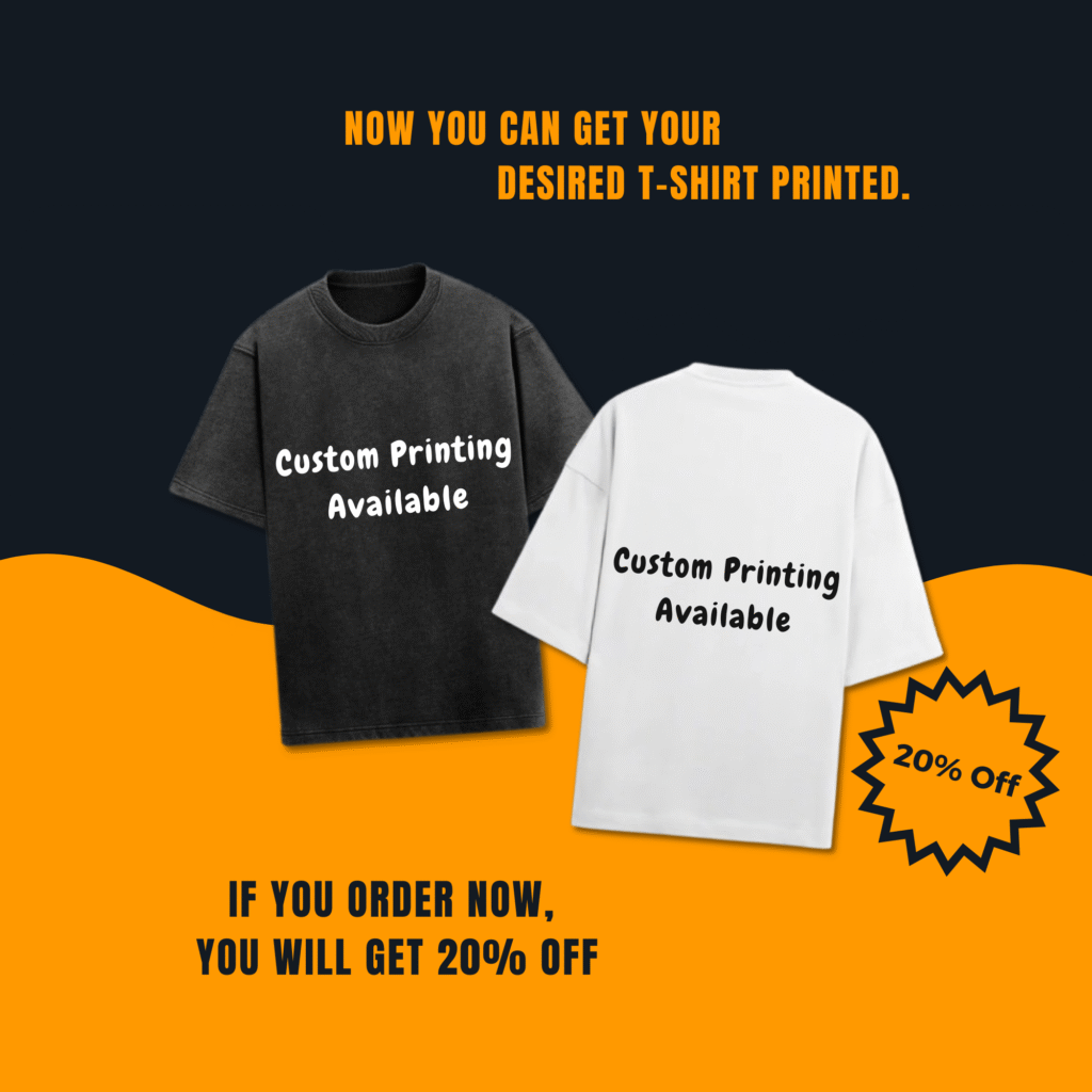 custom printing available