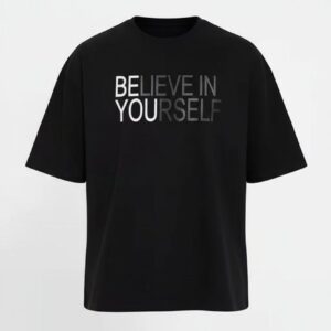 men’s oversized graphic t shirt – round neck, three quarter sleeves, cotton blend casual wear