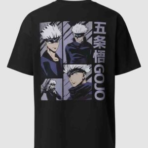 oversized men's t shirt | casual cotton tee | baggy back print anime t shirt for men