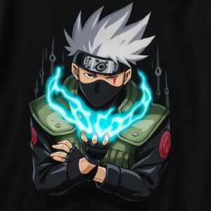 men's oversized round neck anime printed t shirt – casual streetwear style