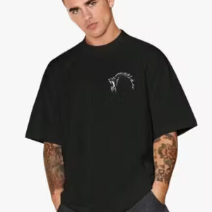 fuck the rules printed cotton oversized t shirt for men