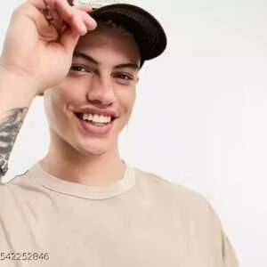 men's oversized plain t shirt – classic round neck casual wear