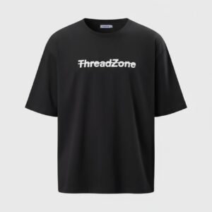 threadzone men's oversized round neck printed t shirt – casual streetwear style