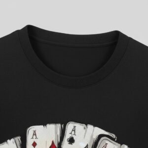 premium quality men's oversized cotton t shirt – cards printed, round neck t shirt (pack of 1)